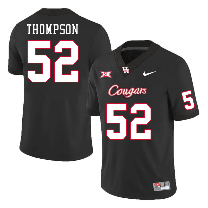 Men #52 Jett Thompson Houston Cougars College Football Jerseys Stitched-Black